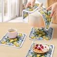 thumbnail image 5 of Yellow Lemon Pot Holders for Kitchen Heatproof Potholder, 3 Pack Middle Century Blue Italian Textured Hot Pads Multipurpose Oven Pads Cloth Potholders Trivet for Cooking Baking, 5 of 8