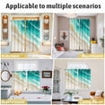 thumbnail image 5 of Turquoise Ombre Oceans Kitchen Curtains Window Panels, Watercolor Summer Coastal Beach Waves Insulated Window Treatment Curtain, Grommet Curtains for Bedroom/Living Room/Bathroom, 2 Piece 52"Wx63"L, 5 of 8