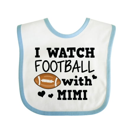 

Inktastic I Watch Football with My Mimi Gift Baby Boy Bib