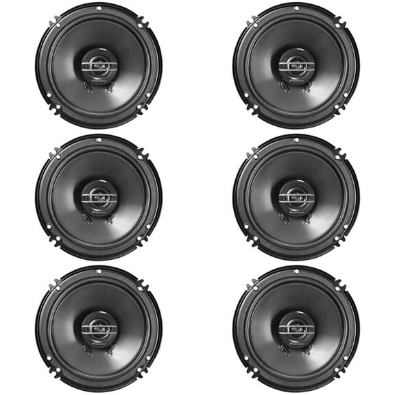(Pack of 6) Pioneer TS-G1620F 250 Watts 6.5 2-Way Coaxial Car Audio Speakers