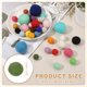 thumbnail image 2 of Uxcell 30 Pcs Bolas de Fieltro de Lana, Pompones de 0.6 Pulgadas para Manualidades, Pompones Hechos a Mano para Decoración de Bricolaje, Verde Oscuro, 2 of 6