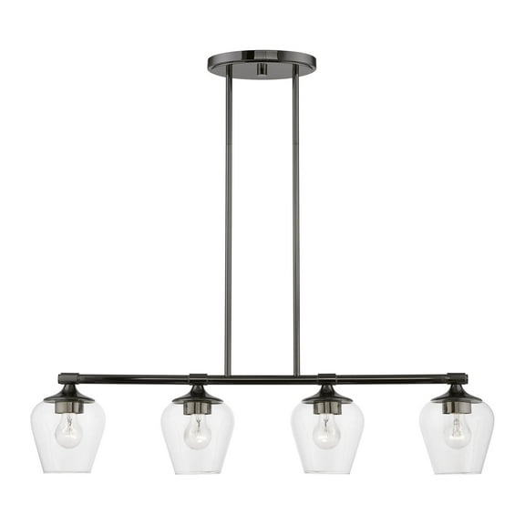 Livex Lighting - Willow - 4 Light Linear Chandelier In Transitional Style-14.75