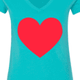 thumbnail image 4 of Inktastic Valentine's Day Red Heart Women's V-Neck T-Shirt, 4 of 5