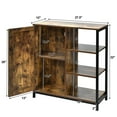 thumbnail image 2 of Costway Armoire de Rangement Polyvalente Autoportante avec 3 Tablettes Ouvertes et Porte, 2 of 10