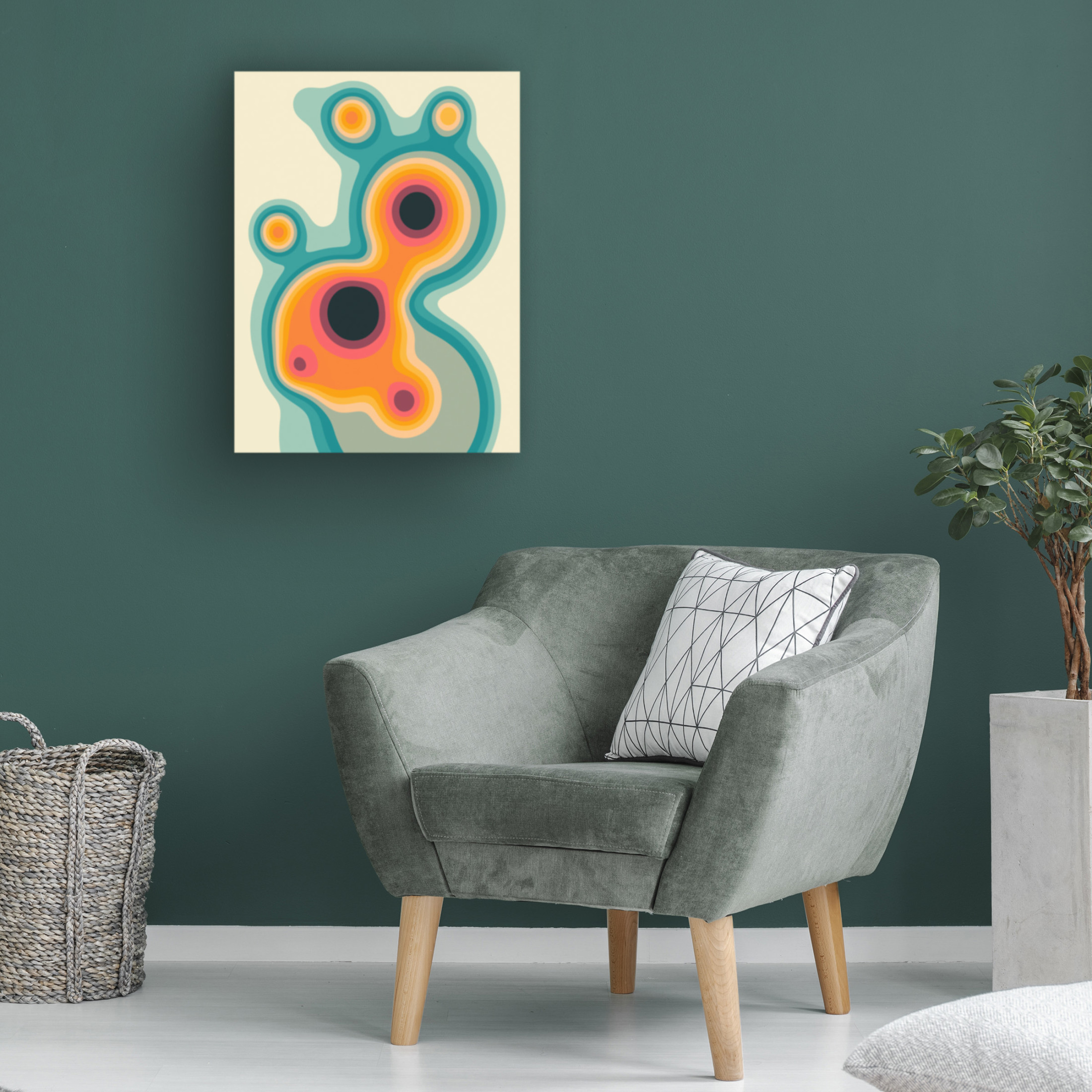 Trademark Fine Art Jazzberry Blue Flux 1 Canvas Wall Art