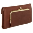 thumbnail image 2 of Julia Buxton Women's Heiress Organizer Clutch Leather, Mahogany, 2 of 3
