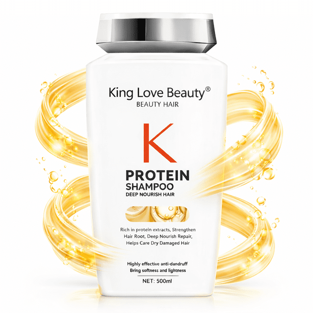 Shampoo con Proteína y Colágeno 500ml Reparación Intensiva para Cabello Dañado, Hidratación Profunda, Brillo Profesional y Anti-Frizz