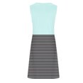 thumbnail image 5 of MIUOWANP Women's Summer Halter Casual Dress Striped Print Sleeveless V-Neck Strapless Dress Size XL(10)Light Blue, 5 of 5