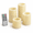Dark ivory-3"x3",4",5",6", variant on Real Wax Operatedless Candles With Remote Timer 3 Pack