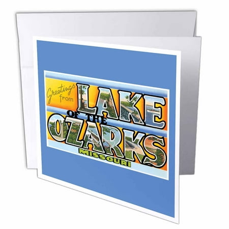- 3dRose Greetings from Lake of the Ozarks Missouri Scenic Postcard, Greeting Cards, 6 x 6 inches, set of 12