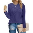 thumbnail image 2 of Fantaslook Women Plus Size Tops Pleated Crewneck Long Sleeve Shirts Dressy Casual Blouses Fall Tunic Tops, 2 of 7