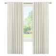 thumbnail image 5 of 100% Blackout Curtains 2 Panels Set, Machine Washable Linen Textured Blackout drape for Bedroom, Back Tab/Rod Pocket Curtains , Cream, W50" x L84", 5 of 7