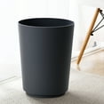 Mainstays Soft Touch Ribbed Plastic 1.98 Gallon Wastebasket in Black