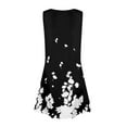 thumbnail image 6 of LTTVQM Girls Dress Spring Sleeveless Sundresses Comfy Floral Graphic Tank Dresses Trendy Crew Neck Cover Up Dresses with Pockets Black 12-13, 6 of 7