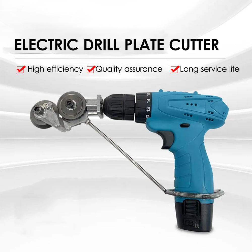 Electric Drill Plate Cutter Drill Attachment Tin Snips Multi-purpose  Cutting Tool Lithium Drill Auxiliary Cutter for Cutting 0.8mm Metal Iron  Tin Copper Plate for Rechargeable Li-ion Drills 