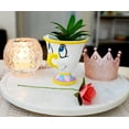thumbnail image 6 of Disney Beauty and the Beast Chip 3-Inch Mini Planter with Artificial Succulent, 6 of 7