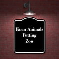 thumbnail image 2 of Farm Animals Petting Zoo BLACK Aluminum Composite Sign 15''x18'', 2 of 9