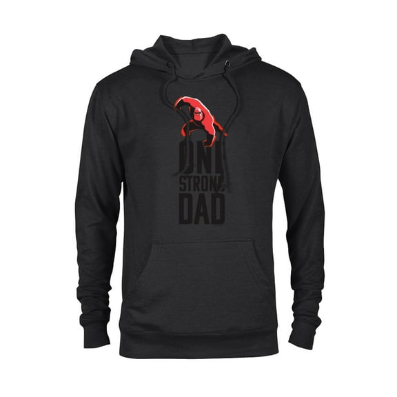 Disney and Pixar’s The Incredibles One Strong Dad - Pullover Hoodie for Adults - Customized-Black