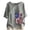 Dark Gray, variant on Linen Tops for Women Plus Size 3/4 Sleeve Dandelion Graphic Print Crewneck Vintage Blouse Shirts Tops
