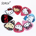 thumbnail image 2 of Sanrio-paleta de guitarra de Hello Kitty, 6 piezas, Kawaii, Kt Cat, bajo de dibujos animados, grosor, accesorios de plástico, púas de guitarra acústica, 2 of 3