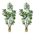 thumbnail image 5 of Artificial Fiddle Leaf Fig Plant in Planter (Set of 2), 5 of 8