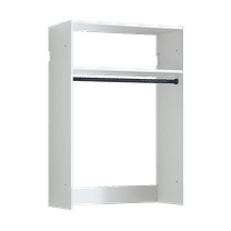 Devi White Freestanding Walk in Wood Closet System