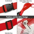 thumbnail image 5 of Clear Fanny Pack Stadium Approved - Adjustable Belt Bag for Women Fits Sport Events, Travel, Beach, Concerts, Stadium Waist Bag (for age 12 or above), Red, 5 of 9