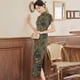 thumbnail image 4 of Vestido cheongsam chino de seda sintética para mujer, vestido de baile oriental, qipao largo, 4 of 8