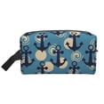 thumbnail image 2 of Uemuo Anchors Pattern Portable Toiletry Bags with Handle, Waterproof travel Make up Bags for Women, Large Capacity Travel Cosmetic Bags, 2 of 9