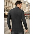 thumbnail image 3 of OALUXE Turtleneck Ribbed Long Sleeve Shirts for Mens Undershirts Knit Thermal Fitted Basic Tops, 3 of 7