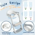 thumbnail image 6 of KORIMEFA Baby Potty Training Seat, Potty Toilet Seat, Foldable Toddler Toilet Potty Chair, Toilet Trainer Seat with Anti-Slip Pads Ladder for Boys Girls Kids, Grey, 6 of 15