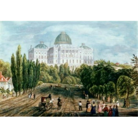 Posterazzi SAL9008993 Capitol Building Washington D.C. Ca.1830 American History Poster Print - 18 x 24 in.