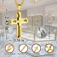thumbnail image 6 of Cross Pendant Necklace for Men, Jesus Christ 316L Stainless Steel 20 to 28 In Chain, Religious Jewelry with Silver/Gold/Black/Multicolor, 6 of 6