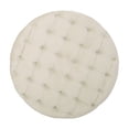 thumbnail image 3 of Noble House Vincent Modern Glam Round Tufted Velvet Ottoman, Beige, 3 of 7