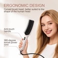 thumbnail image 7 of Hair Straightening Brush - Pro Airflow Straightener | Quickly Tames Frizz for Sleek, Straight Hair | Ceramic Anti-Scald Heating Brush | 15 Temp Settings (170–450°F) | Dual Voltage, 7 of 7