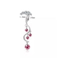 thumbnail image 3 of HOOUN 1pc Stainless Steel Butterfly Navel Clip CZ Belly Button Rings Body Jewelry-1, 3 of 9