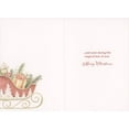 thumbnail image 2 of Pictura Red and Gold Foil Sleigh Accented with White Sparkling Trees Christmas Card, 2 of 2