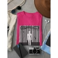 thumbnail image 3 of Abstract Man Techno Style T-Shirt Women -Image by Shutterstock, Female 5X-Large, 3 of 4