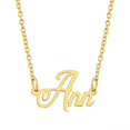 thumbnail image 1 of KISPER 18K Gold Plated Stainless Steel Personalized Name Pendant Necklace, Ann, 1 of 6