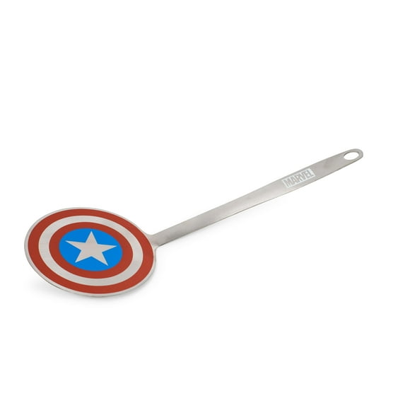 Marvel Captain America Bouclier de Couleur Plat en Acier Inoxydable Spatule à Tête Large