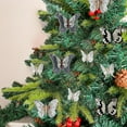 thumbnail image 4 of JWshufel 10 Pack Christmas Tree Ornaments with Clip on Butterflies Glitter Decorations for Indoor and Outdoor Festive Decor Holiday Ambiance 11x7.3in Clear, 4 of 5