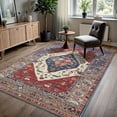 thumbnail image 3 of GLN Rugs Salur - Indoor, Machine Washable Area Rug 6'6"x9'6" Turkish Red Home Carpet, 3 of 8