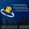 thumbnail image 2 of Gem Stone King 925 Sterling Silver Yellow Citrine and Black Onyx Engagement Ring for Women | 1.94 Cttw | Oval 9X7MM | Gemstone November Birthstone | Size 6, 2 of 6