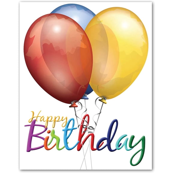 Large Happy Birthday Card from Group - Blank Inside with Envelope - 11.75" x 9"