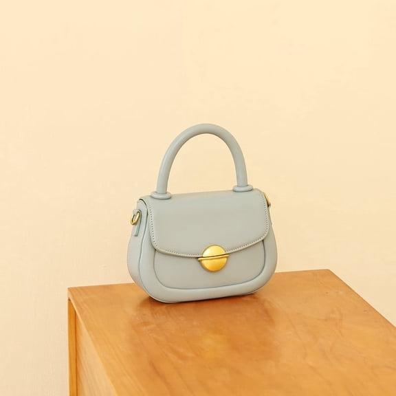 Alikpop Gentle Pastel Blue Compact Top-handle Purse, Light-hued Vacation & Daily Women Shoulder Crossbody Bag for Women, Blue