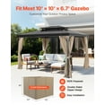 thumbnail image 2 of VEVOR Rideau d'Intimité pour Pavillon 10 Pieds x 10 Pieds x 6,7 Pieds Rideaux de Pavillon Imperméables Kaki, 2 of 9