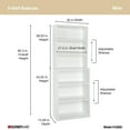 thumbnail image 4 of ClosetMaid 6 Tier Bookshelf w/Adjustable Shelves & Closed Back Panel, White, 4 of 7