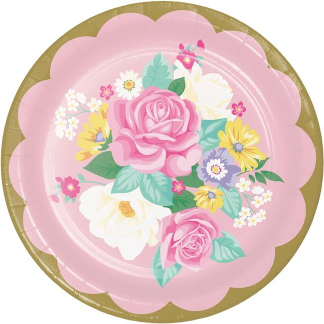 Creative Converting Floral Tea Party Paper Plates 8 ct