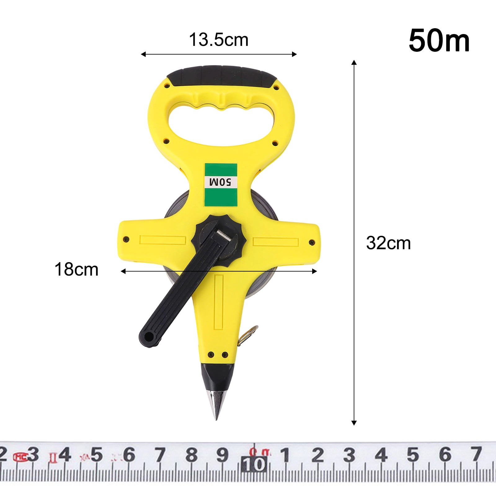 yaaqii 30/50Meters Fiberglass Tape Measure Inch Metric Scale Construction Surveying