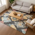 thumbnail image 7 of Addison Rugs Mayfield Premium Machine Washable Transitional Diamonds Charcoal Rectangle Rug, 8' X 10' Machine Washable Transitional Diamonds Charcoal Oversized Sherpa Throw Blanket, 7 of 7